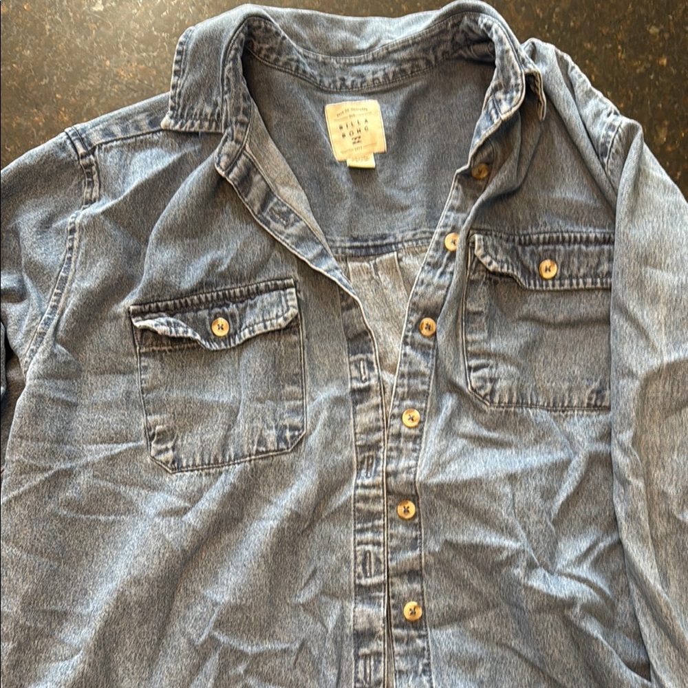 Billabong Blue Casual Button Down Shirt